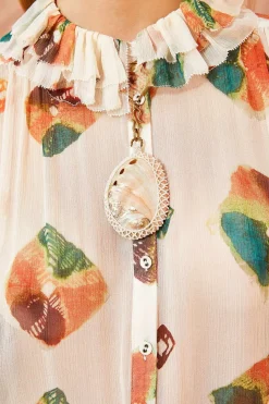 Ulla Johnson Beaded Macrame Shell Halskjede