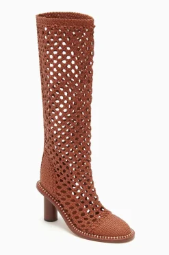 Ulla Johnson Hannah Woven Leather High Heel Boot